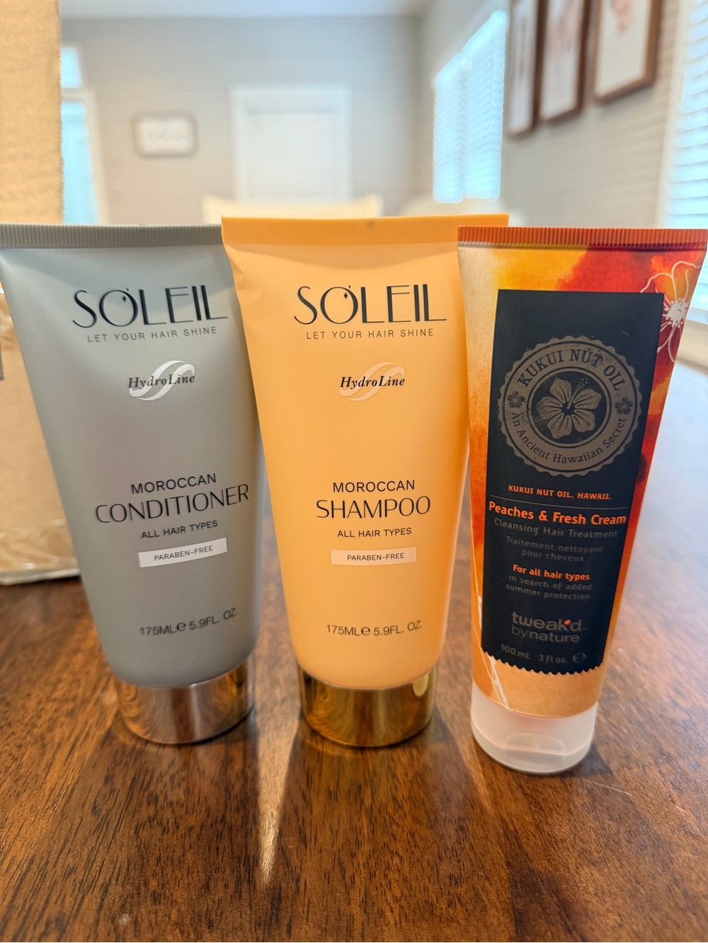 SOLEIL Moroccan Shampoo & Conditioner Set - Yellow & Gray